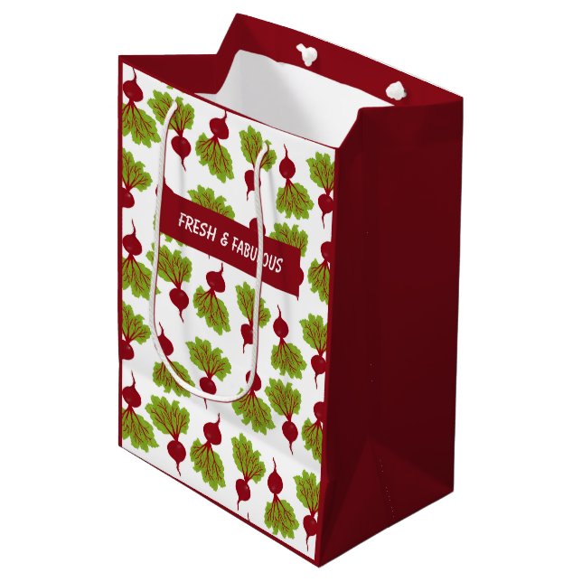Fresh Beet Collection White Mittlere Geschenktüte (Vorderseite Schrägansicht)
