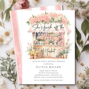 Fresh Blooms Bridal Shower Einladung