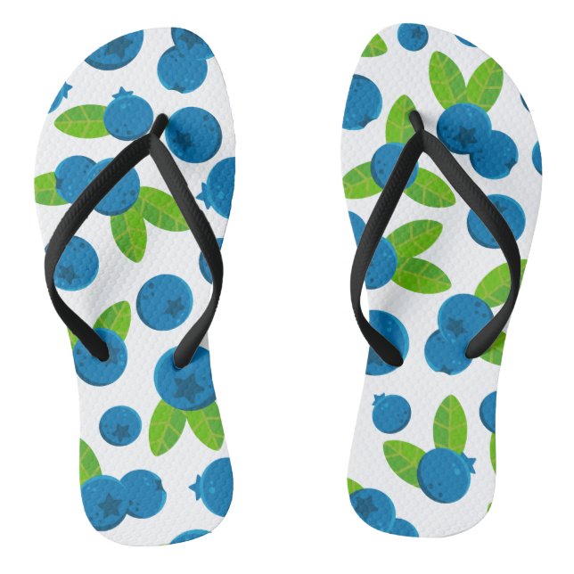 Fresh Blueberry Pattern Flip Flops (Fußbett)