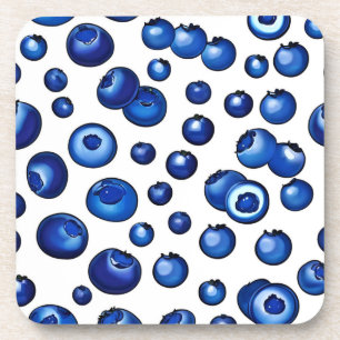 Fresh Blueberry Pattern Getränkeuntersetzer
