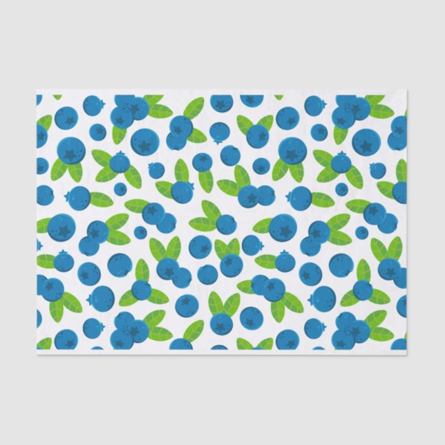 Fresh Blueberry Pattern Seidenpapier (Vorderseite)