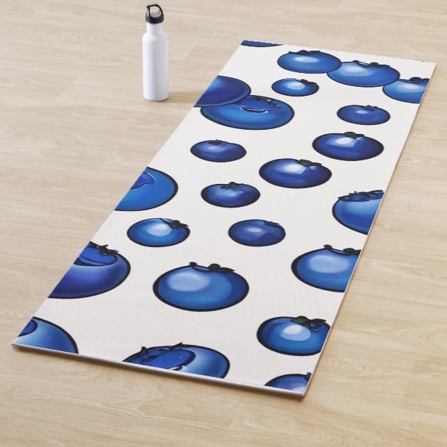 Fresh Blueberry Pattern Yogamatte (Beispiel)