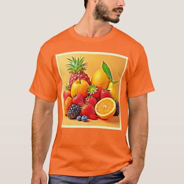 Fresh Bounty: Vibrant Fruit Harvest Design  T-Shirt (Vorderseite)