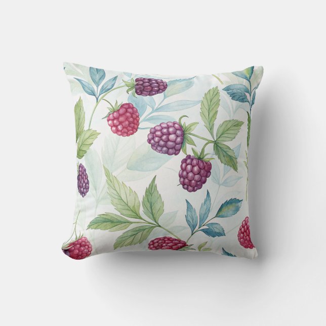 Fresh Boysenberry Design Accent Throw Kissen (Vorderseite)