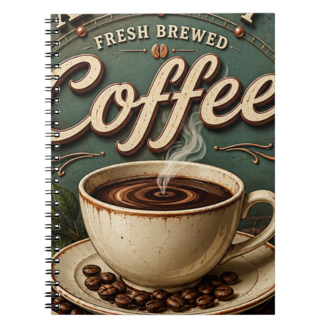 Fresh Brewed Coffee Rustic Farmhouse Notizblock (Vorderseite)
