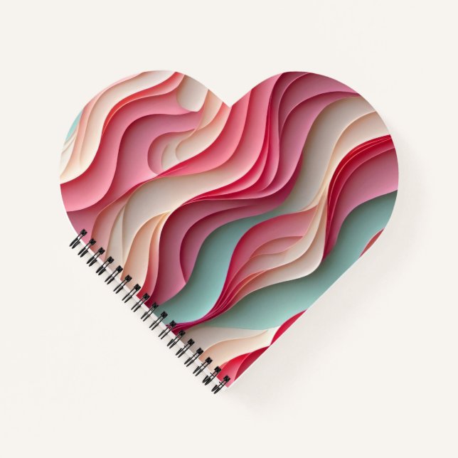 Fresh Candy Colored Waves Notizbuch (Vorderseite)