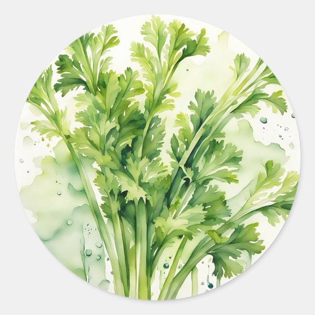 Fresh Celery Runder Aufkleber (Vorderseite)