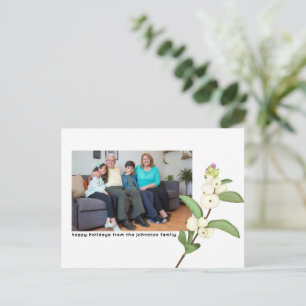 Fresh Cherry Blossom Holiday Xmas Card Feiertagspostkarte