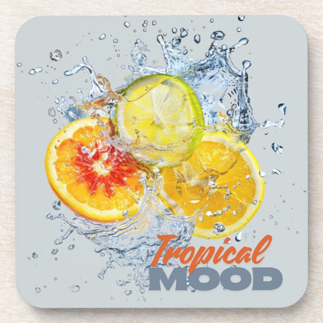 Fresh Citrus Coaster Set- Tropical Mood Getränkeuntersetzer (Vorderseite)