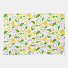 Fresh citrus fruits Lemon Orange Modern. Geschirrtuch