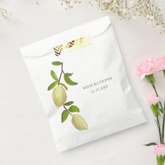 Fresh Citrus Painted Lemons Modern Mediterranean Geschenktütchen