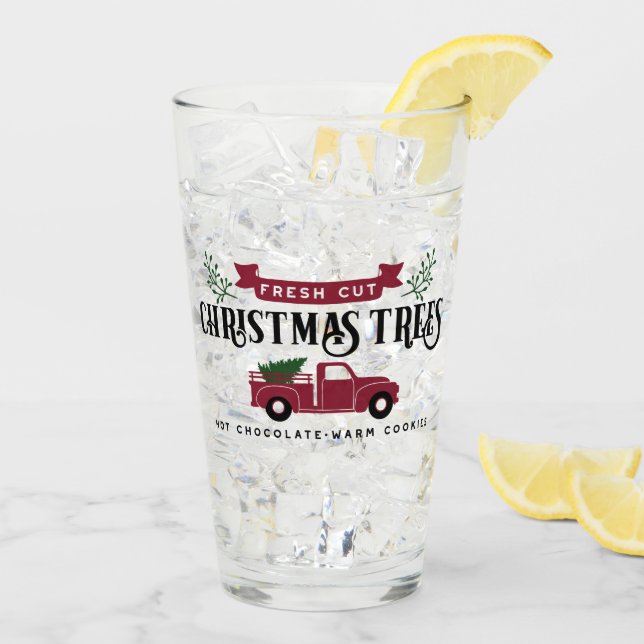 Fresh Cut Christmas Trees Glas (Rückseite Ice)