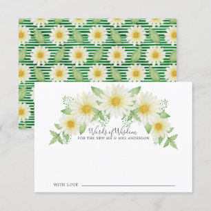 Fresh Daisy Bride Words of Wisdom Card Einladung