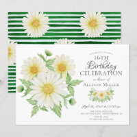 Fresh Daisy Floral 16. Geburtstag Einladung