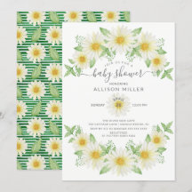 Fresh Daisy Floral Baby Dusche