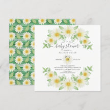 Fresh Daisy Floral Baby Dusche