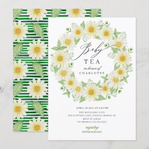 Fresh Daisy Floral Baby Shower Tee Einladung