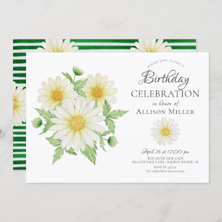 Fresh Daisy Floral Geburtstag Einladung