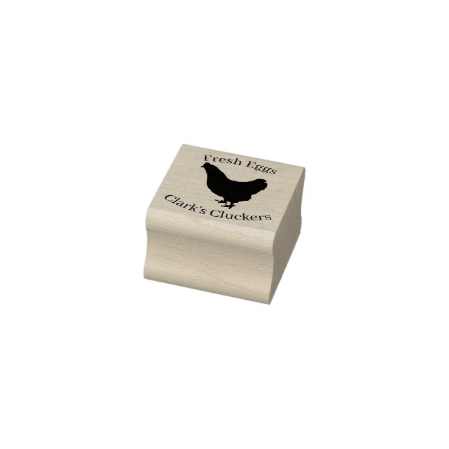 Fresh Eggs Clarks Black Chicken Hen Egg Gummistempel (Stempel)
