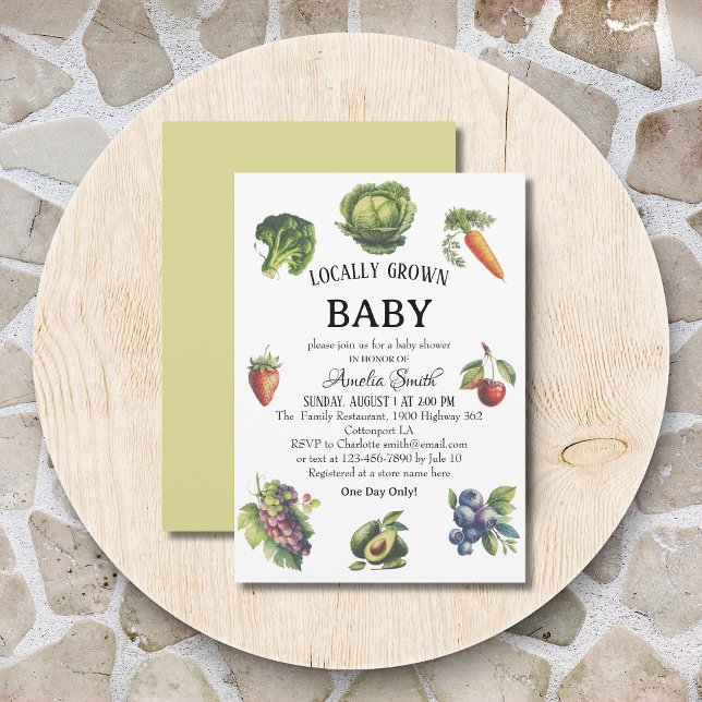 Fresh Farmhouse Garden Locanda Grown Baby Shower Einladung (Von Creator hochgeladen)