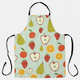 Fresh fruit in seamless repeating pattern schürze