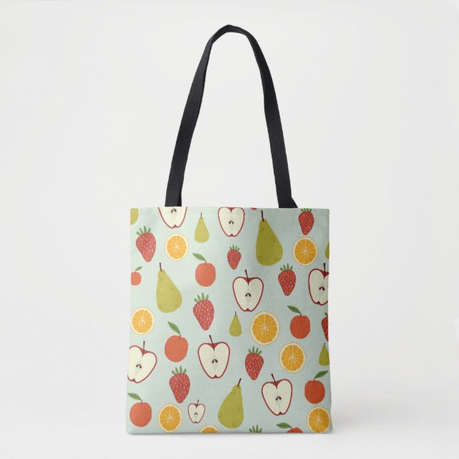 Fresh fruit in seamless repeating pattern tasche (Vorderseite)