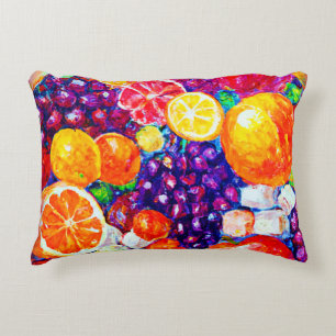 "Fresh Fruits Pattern" Niedliche Kunst. Jetzt kauf Dekokissen