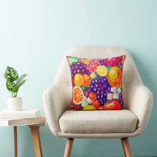 "Fresh Fruits Pattern" Niedliche Kunst. Jetzt kauf Kissen