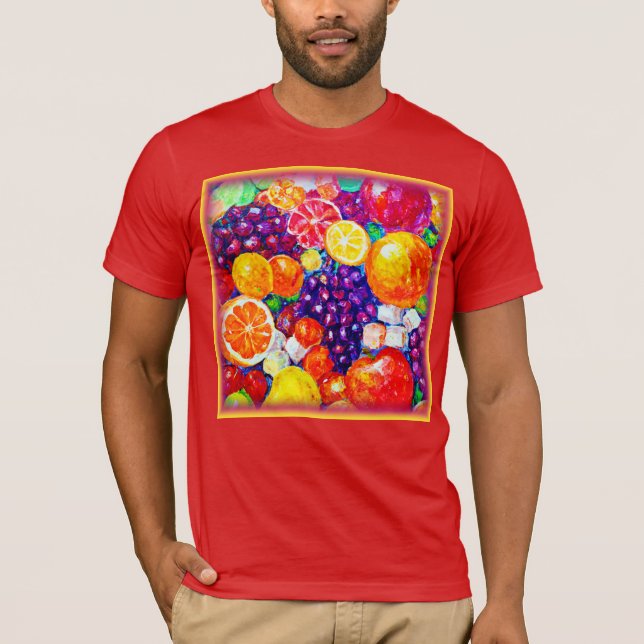 "Fresh Fruits Pattern" Niedliche Kunst. Jetzt kauf T-Shirt (Vorderseite)