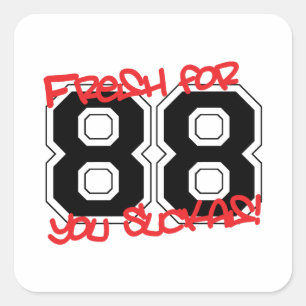 Fresh für '88 quadratischer aufkleber