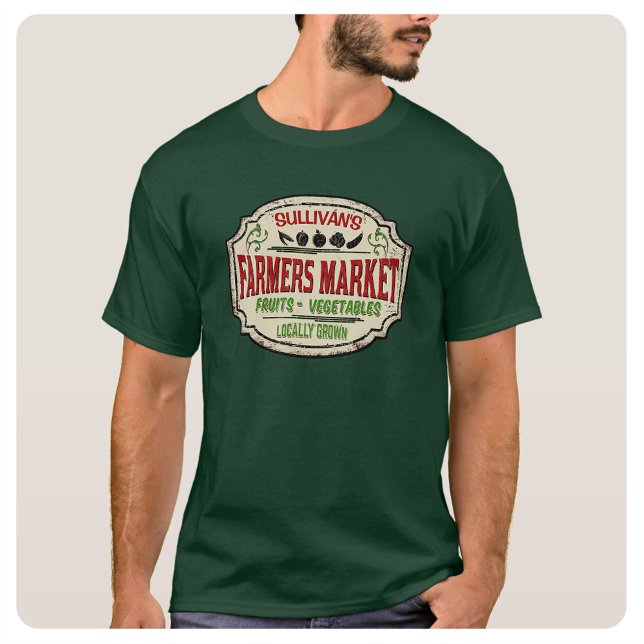 Fresh Garden ADD NAME Lokal gezüchtete Bauern Mark T-Shirt (Von Creator hochgeladen)