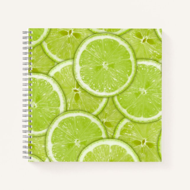 Fresh Green Limones Notebook Notizbuch (Vorderseite)