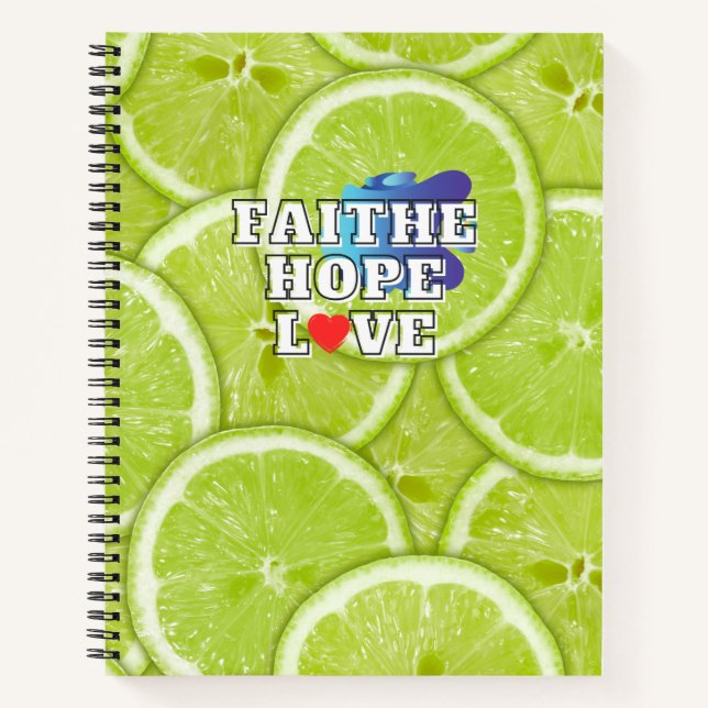 Fresh Green Limones Notebook Notizbuch (Vorderseite)