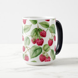 Fresh Juicy Raspberry Frucht Nahtloses Muster Verwandlungstasse