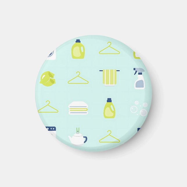 Fresh Laundry Day Pattern Magnet (Vorne)