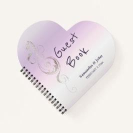 Fresh lavender Wedding Guest Book Notizbuch