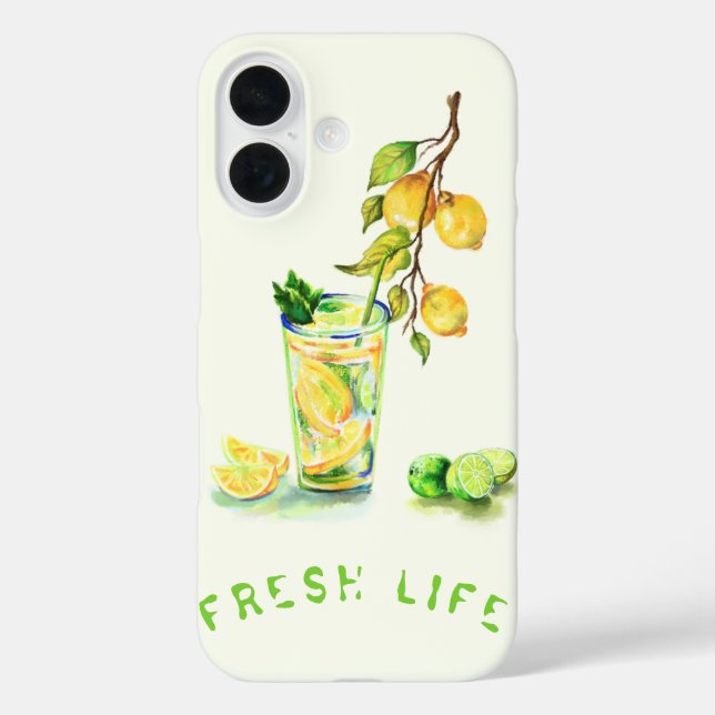 Fresh Lemon Drink iPhone Case (Rückseite)