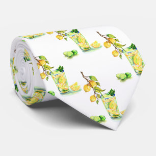 Fresh Lemon Drink Lemonade Summer Party Neck Tie Krawatte
