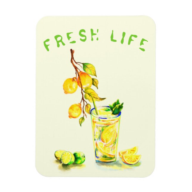 Fresh Lemon Drink Magnet Geschenk - Benutzerdefini (Vertikal)