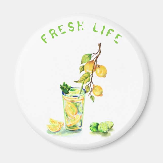 Fresh Lemon Drink Magnet Geschenk - Benutzerdefini (Vorne)