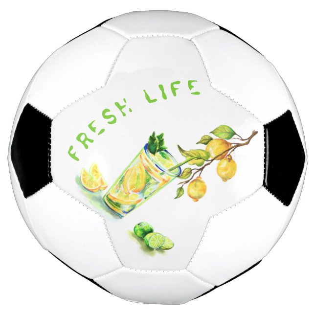 Fresh Lemon Drink Soccer Ball - Benutzerdefinierte (Gedreht)