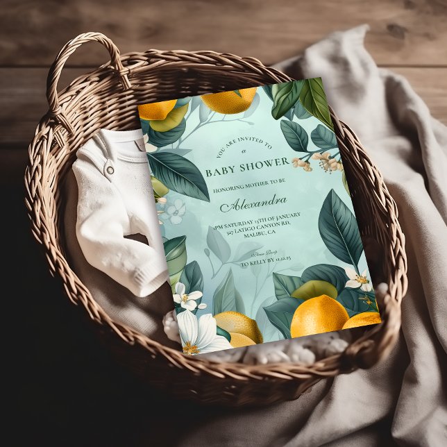 Fresh Lemon Grove Baby Shower Einladung (Von Creator hochgeladen)