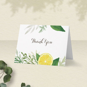 Fresh lemon thank you card dankeskarte