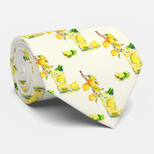 Fresh Lemons Cool Drink Sommer Party Neck Tie Krawatte