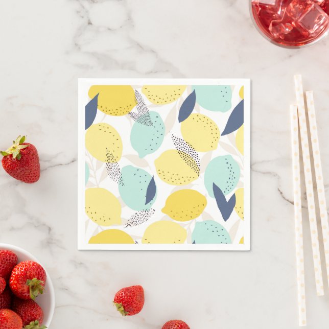 Fresh Lemons Pattern Serviette (Beispiel)
