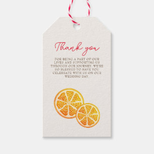Fresh Lemony Liebe Citrus Foliage Hochzeit Geschenkanhänger