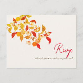 Fresh Lemony Liebe Citrus Foliage Hochzeit Postkarte