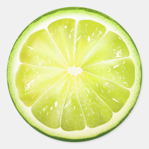 Fresh Limon Slice S01 Runder Aufkleber