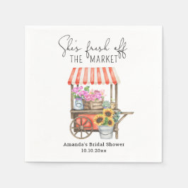 Fresh off Market Blume Cart Brautparty Serviette