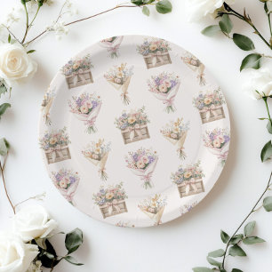 Fresh off Market Bouquet Brautparty Pappteller